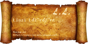 Liszi Lóránt névjegykártya